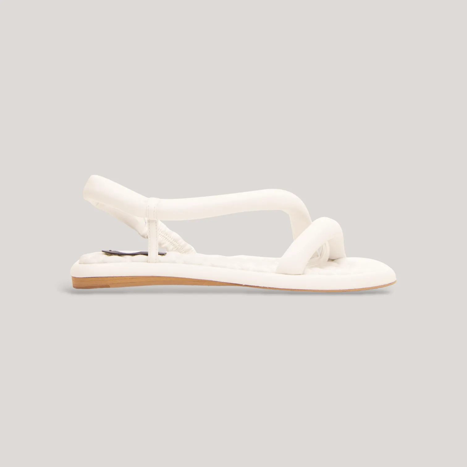 GINA | White Padded Sandals sold by ALLTRUEIST KNITWEAR