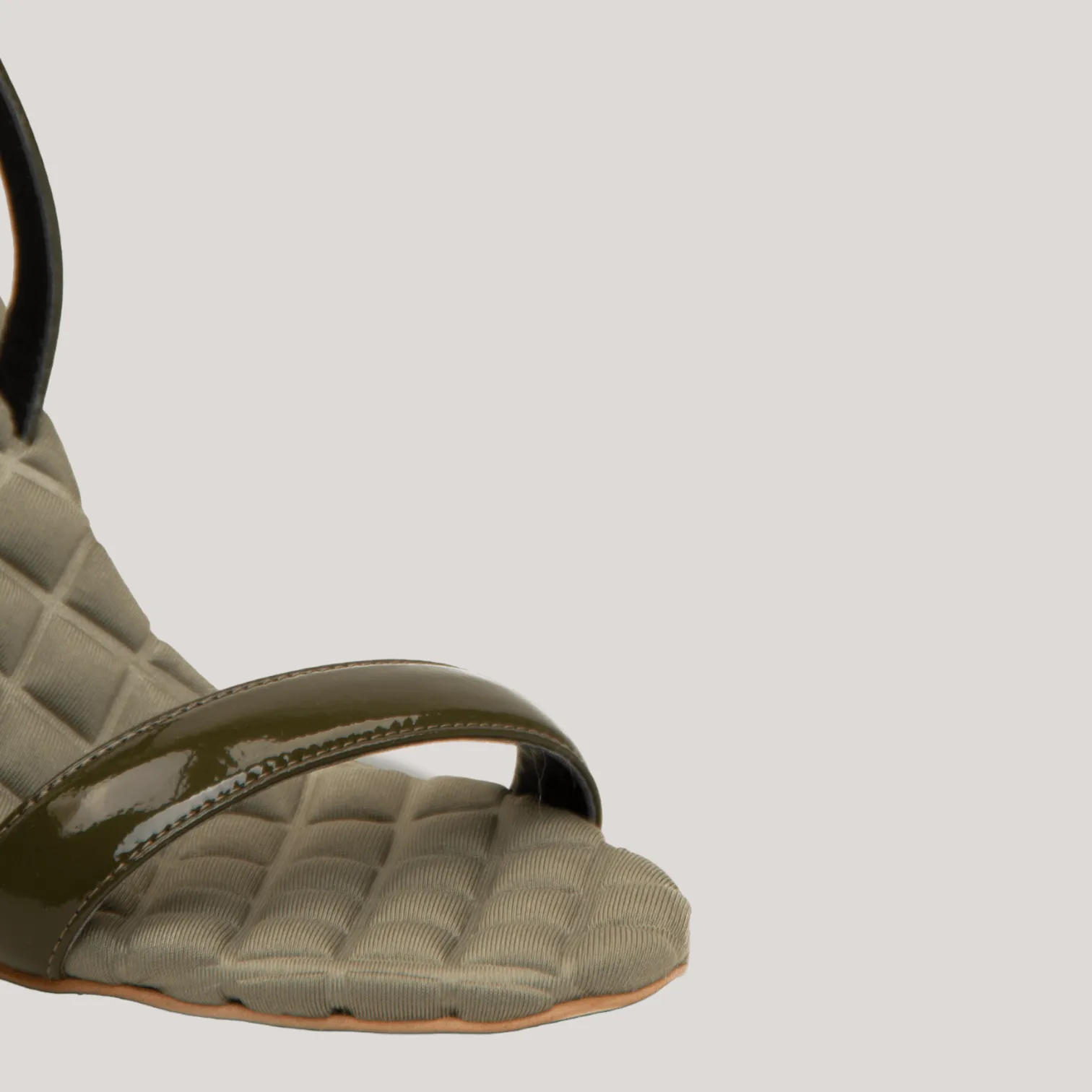 VIVIEN | Green Vegan Patent Slingback Sandals sold by ALLTRUEIST KNITWEAR product image thumbnail 4