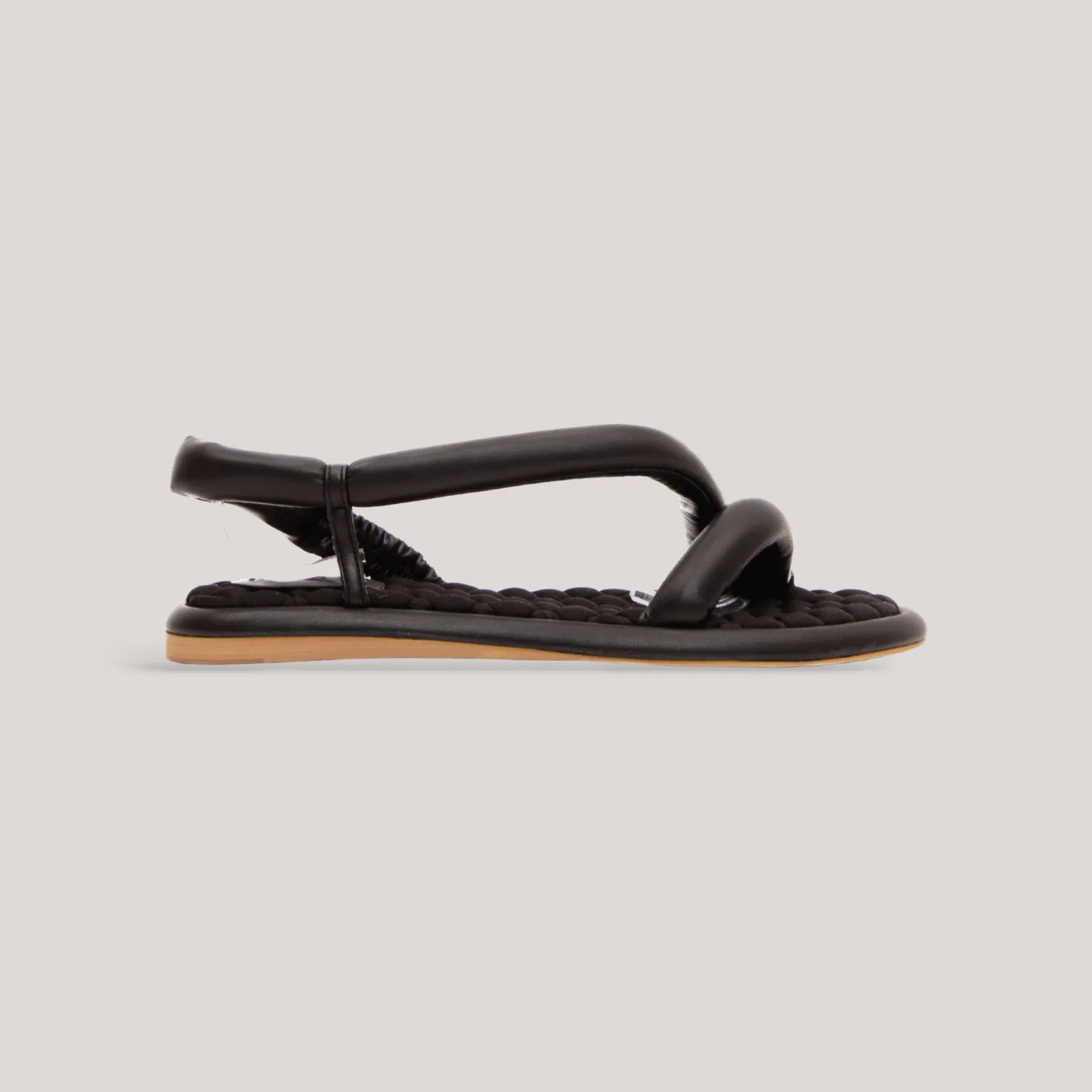 GINA | Black Padded Sandals sold by ALLTRUEIST KNITWEAR