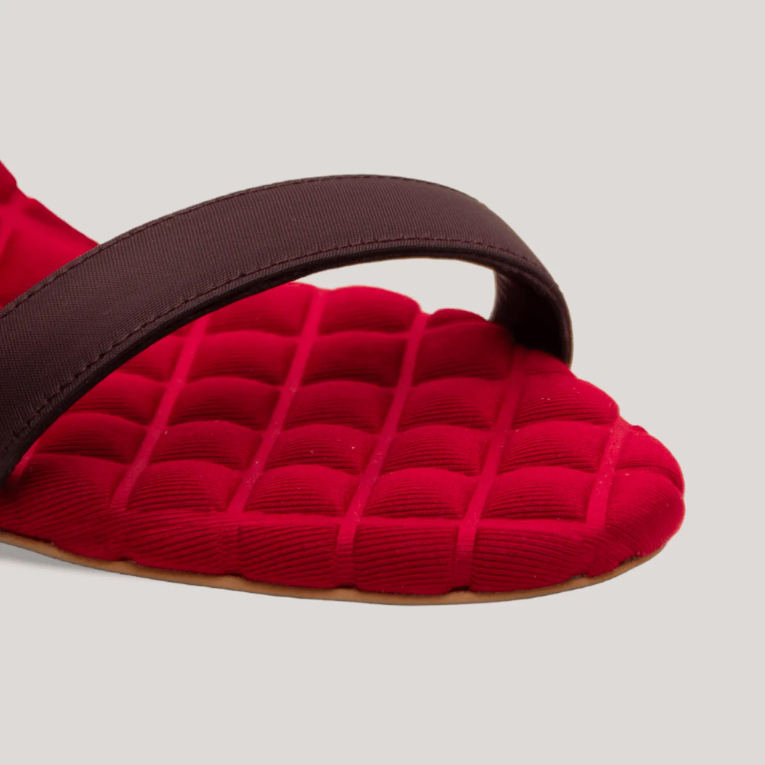 CLAUDIA | Bordeaux Satin Slingback Sandals sold by ALLTRUEIST KNITWEAR product image thumbnail 4