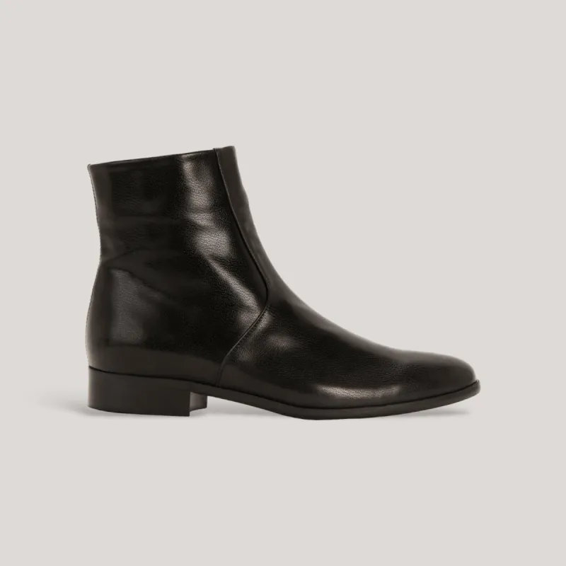 CHARLI | Black Vegan Capretto - Ankle Boot sold by ALLTRUEIST KNITWEAR