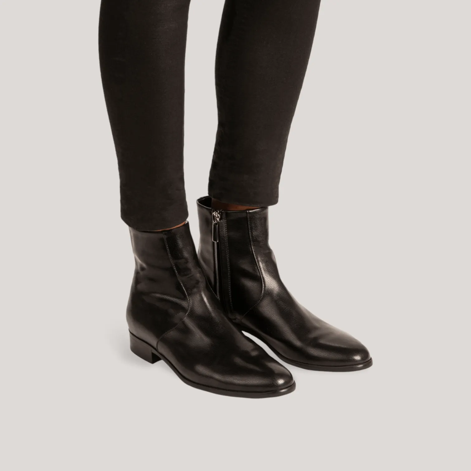 CHARLI | Black Vegan Capretto - Ankle Boot sold by ALLTRUEIST KNITWEAR product image thumbnail 2