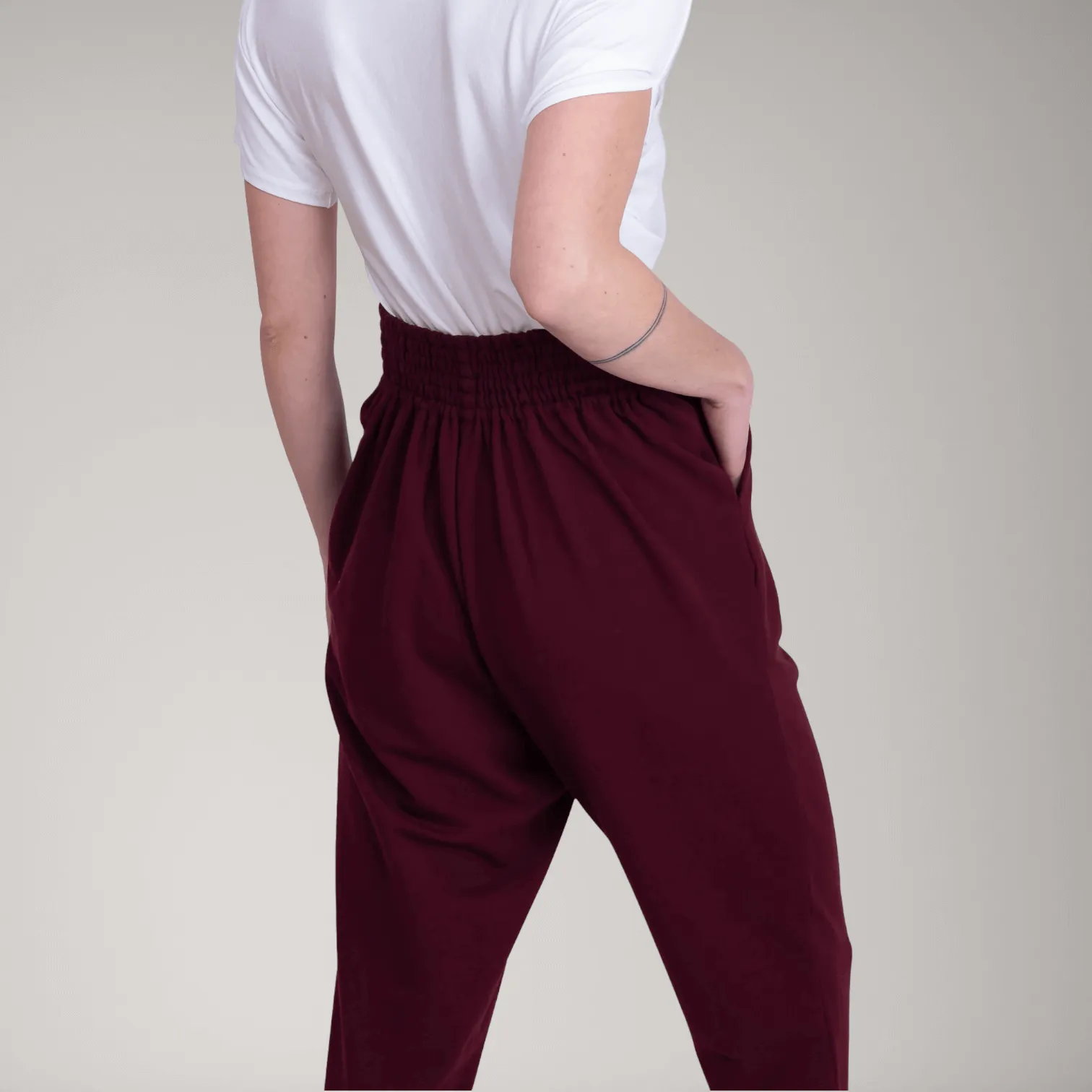 Pleated Fine French Terry Tapered Track Pants | Tourmaline sold by ALLTRUEIST KNITWEAR product image thumbnail 5