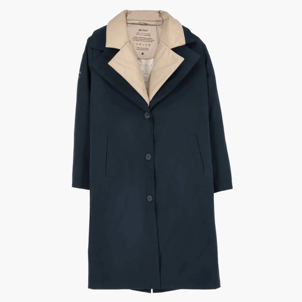 Isola 3 in 1 Vegan Down Trench Coat - Navy | Women's sold by ALLTRUEIST KNITWEAR product image thumbnail 3