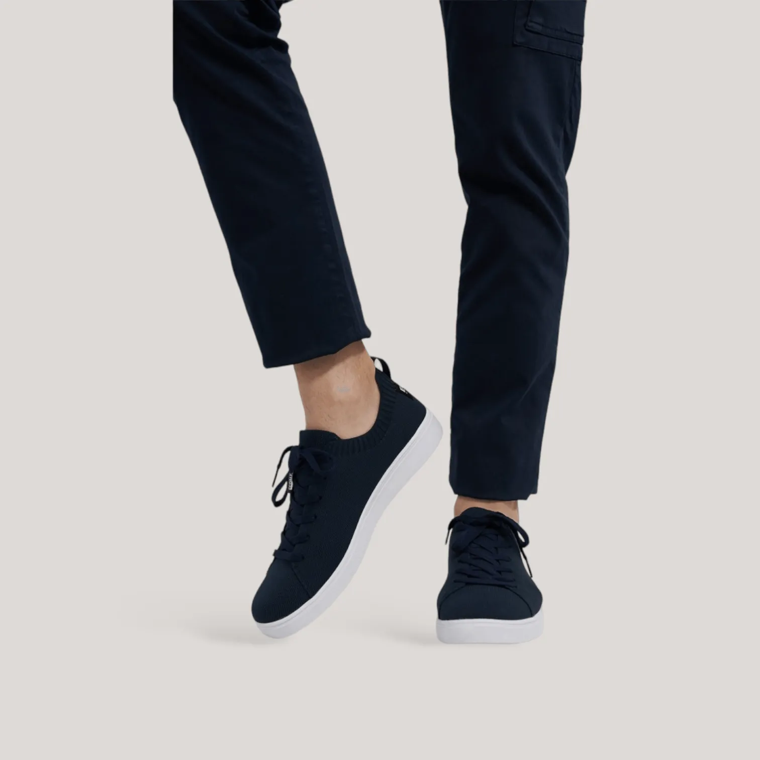Sandford Knitted Sneakers - Navy Blue | Men's sold by ALLTRUEIST KNITWEAR product image thumbnail 2