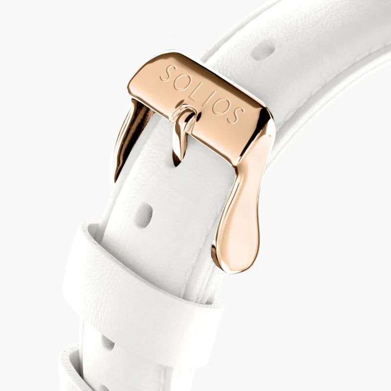 White Eco Vegan Leather Strap sold by ALLTRUEIST KNITWEAR