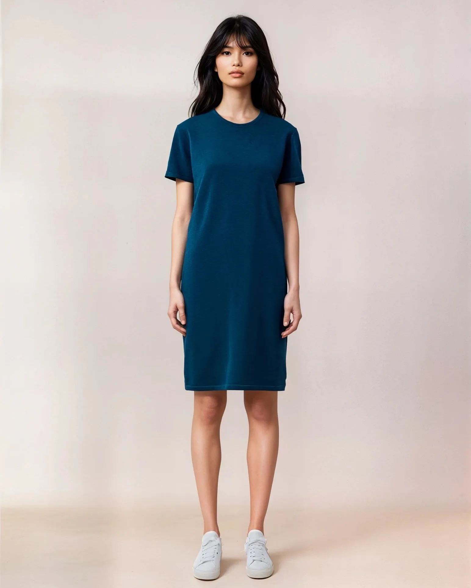 STEFANIA | Ecoviscose - Relaxed T-Shirt Dress sold by ALLTRUEIST KNITWEAR product image thumbnail 2