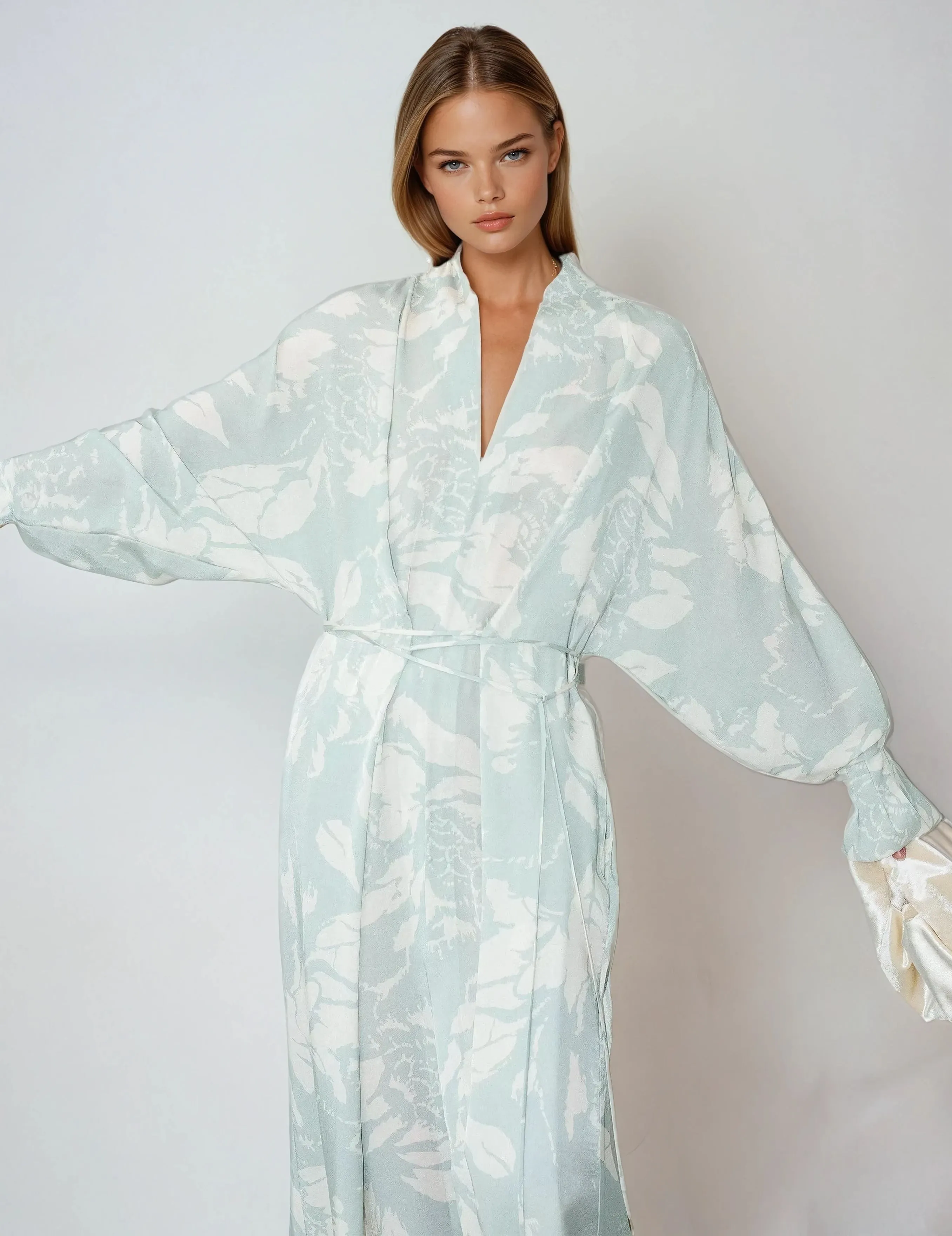 GAIA | Kimono Dress - Blue sold by ALLTRUEIST KNITWEAR product image thumbnail 3
