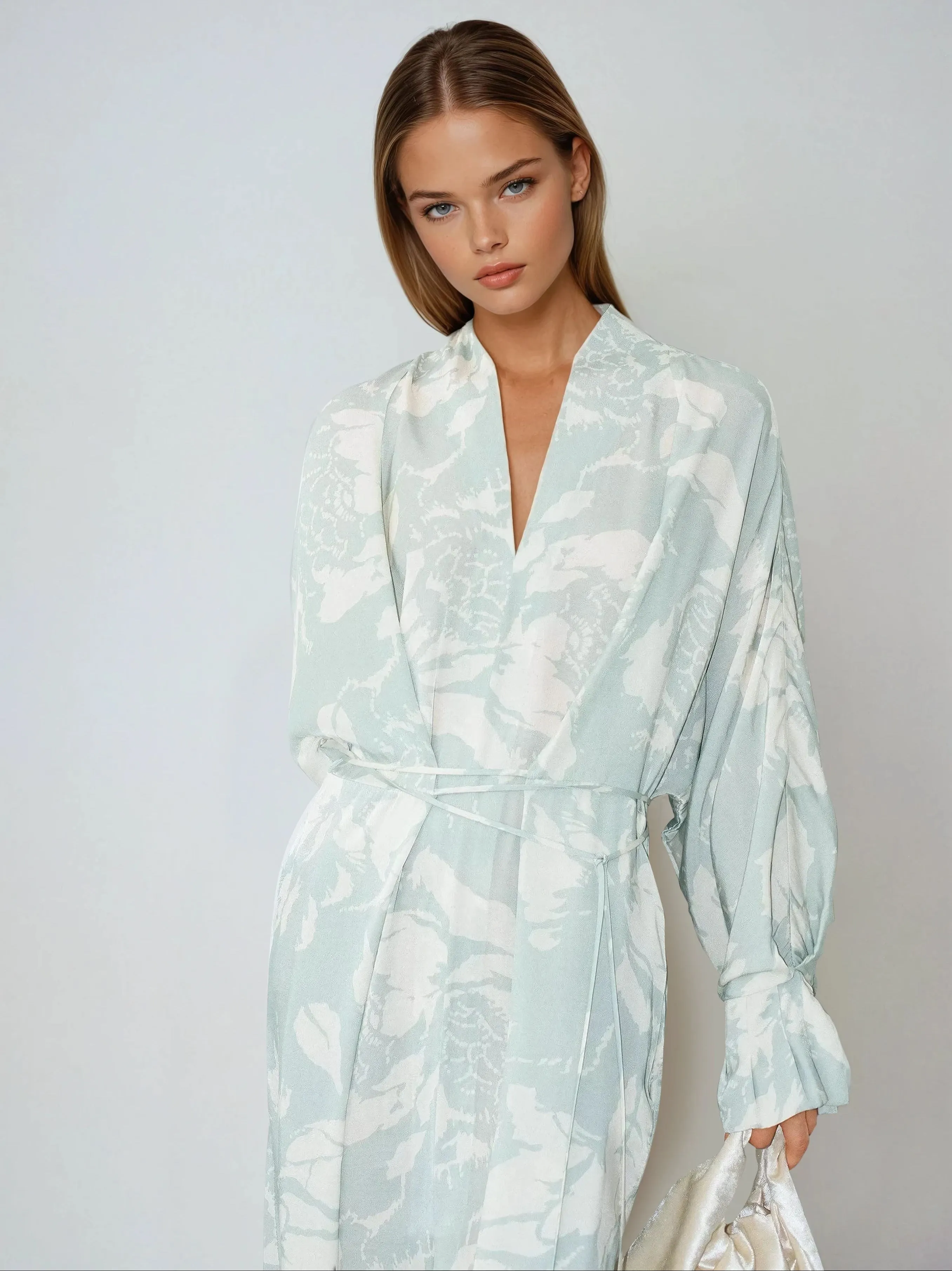 GAIA | Kimono Dress - Blue sold by ALLTRUEIST KNITWEAR product image thumbnail 5
