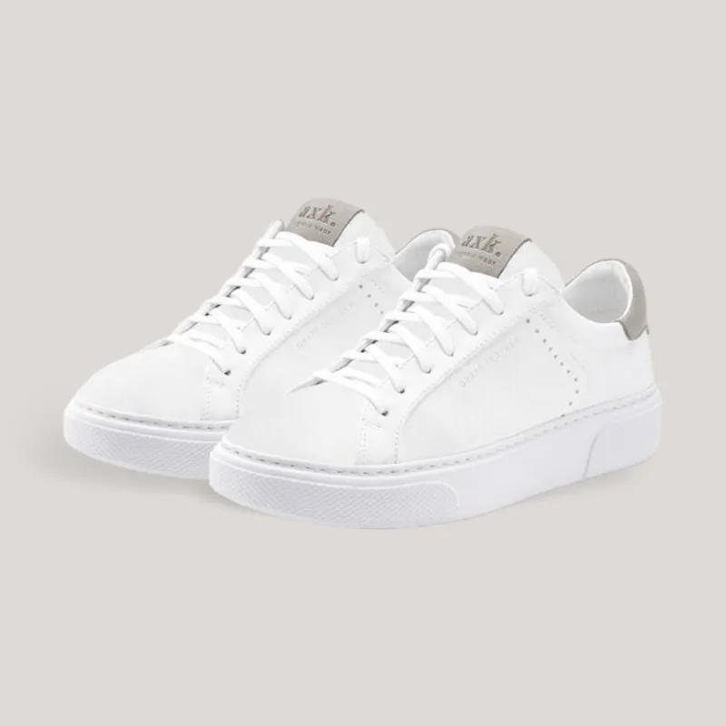 Bliss Sneakers | White Grape Leather | Beige sold by ALLTRUEIST KNITWEAR