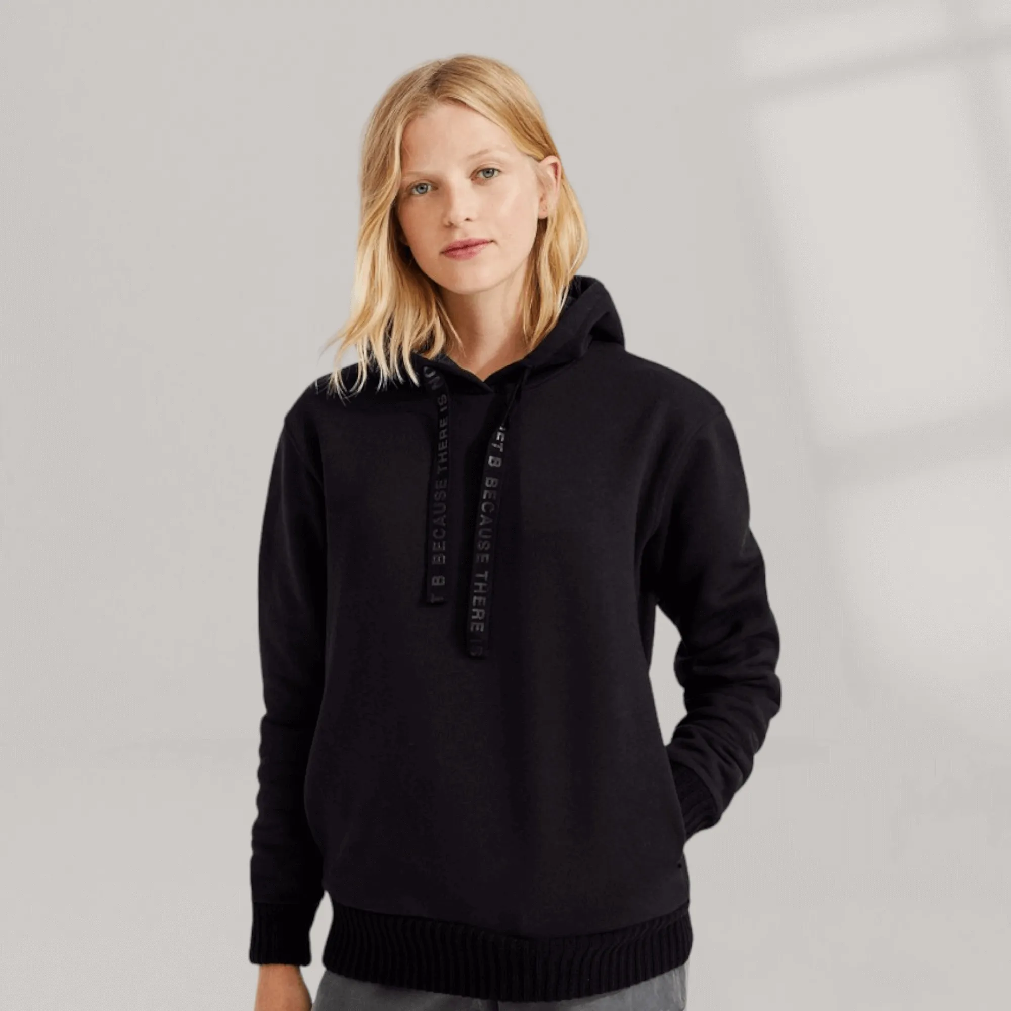 Orelle - Organic Cotton Hoodie - Black | Women's sold by ALLTRUEIST KNITWEAR