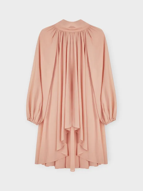 AMBER - Pussy-Bow Georgette Pink Blouse sold by ALLTRUEIST KNITWEAR