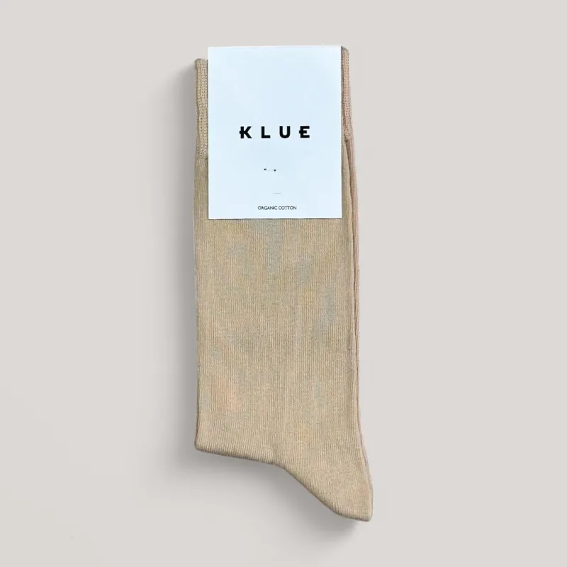 KLUE | Organic Cotton solid socks | Beige sold by ALLTRUEIST KNITWEAR