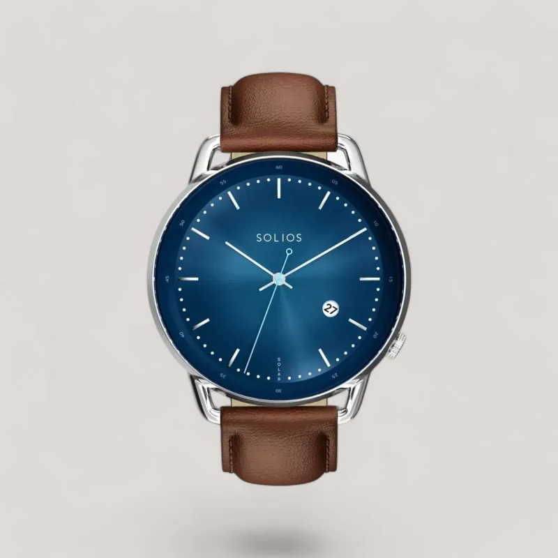 The Solar Curve | Blue Dial - Silver Case sold by ALLTRUEIST KNITWEAR