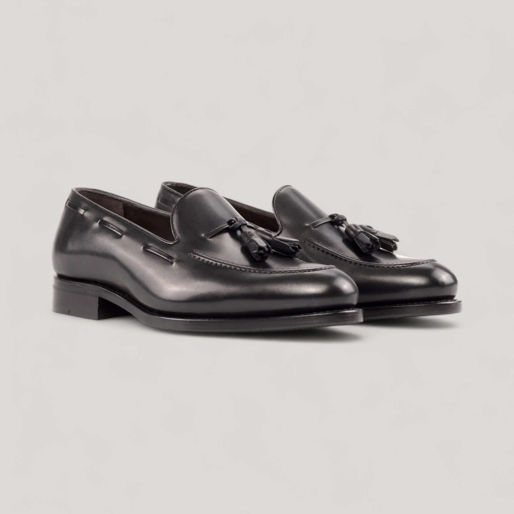 Tasseled Loafers - Black - Box Calf | Goodyear Welt sold by ALLTRUEIST KNITWEAR
