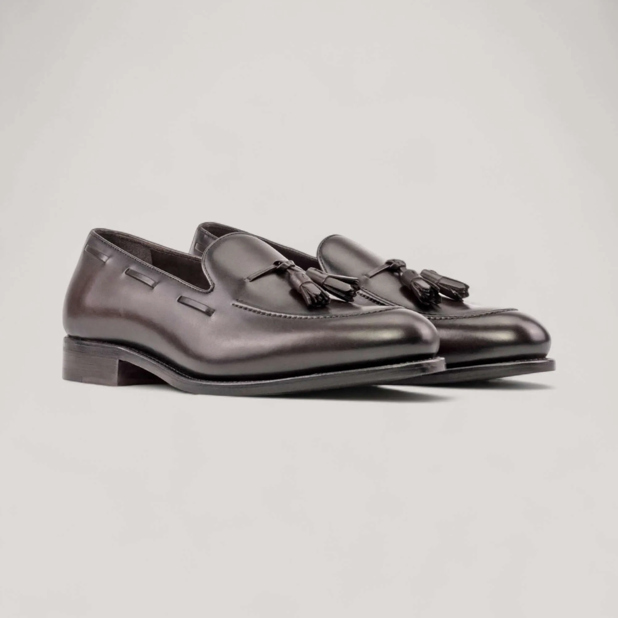 Tasseled Loafers - Dark Brown - Luxe Calf | Goodyear Welt sold by ALLTRUEIST KNITWEAR