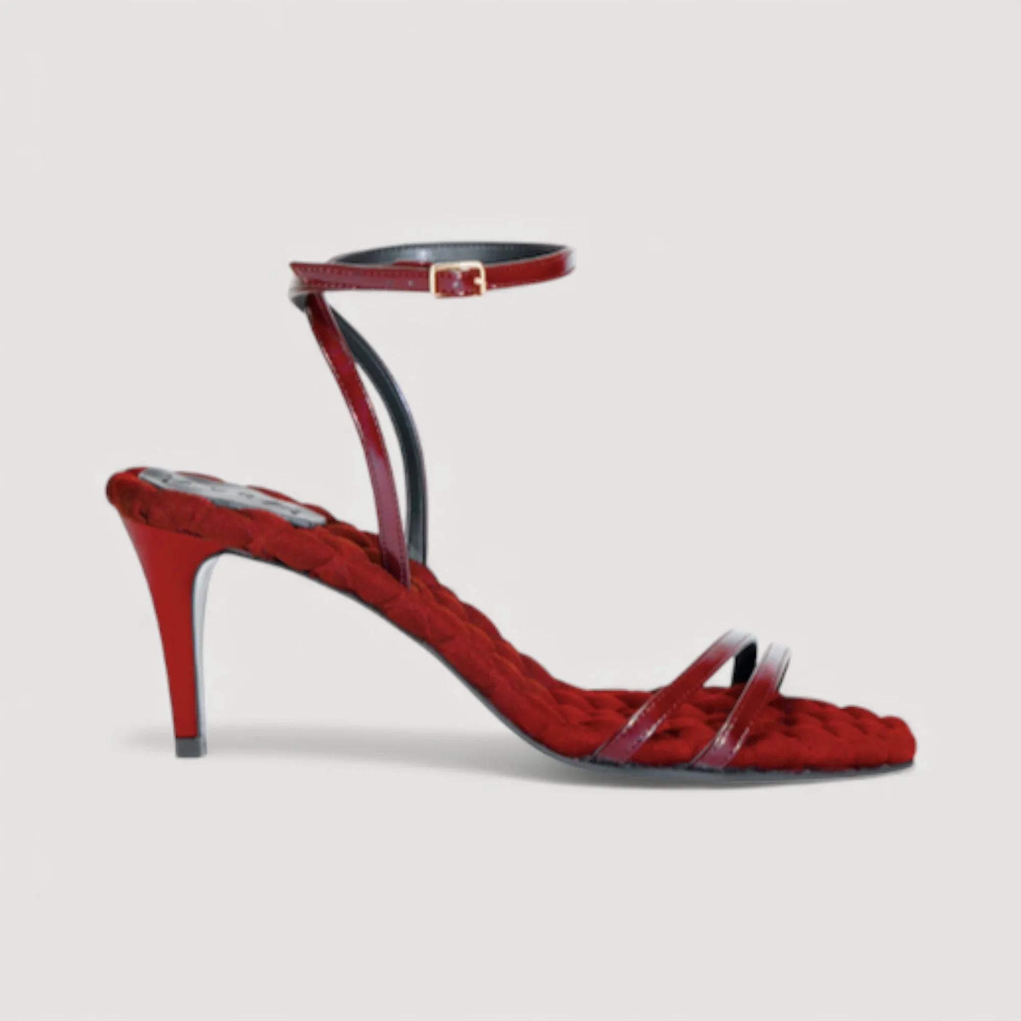 LAURA | Red - Ankle Strap Sandal sold by ALLTRUEIST KNITWEAR