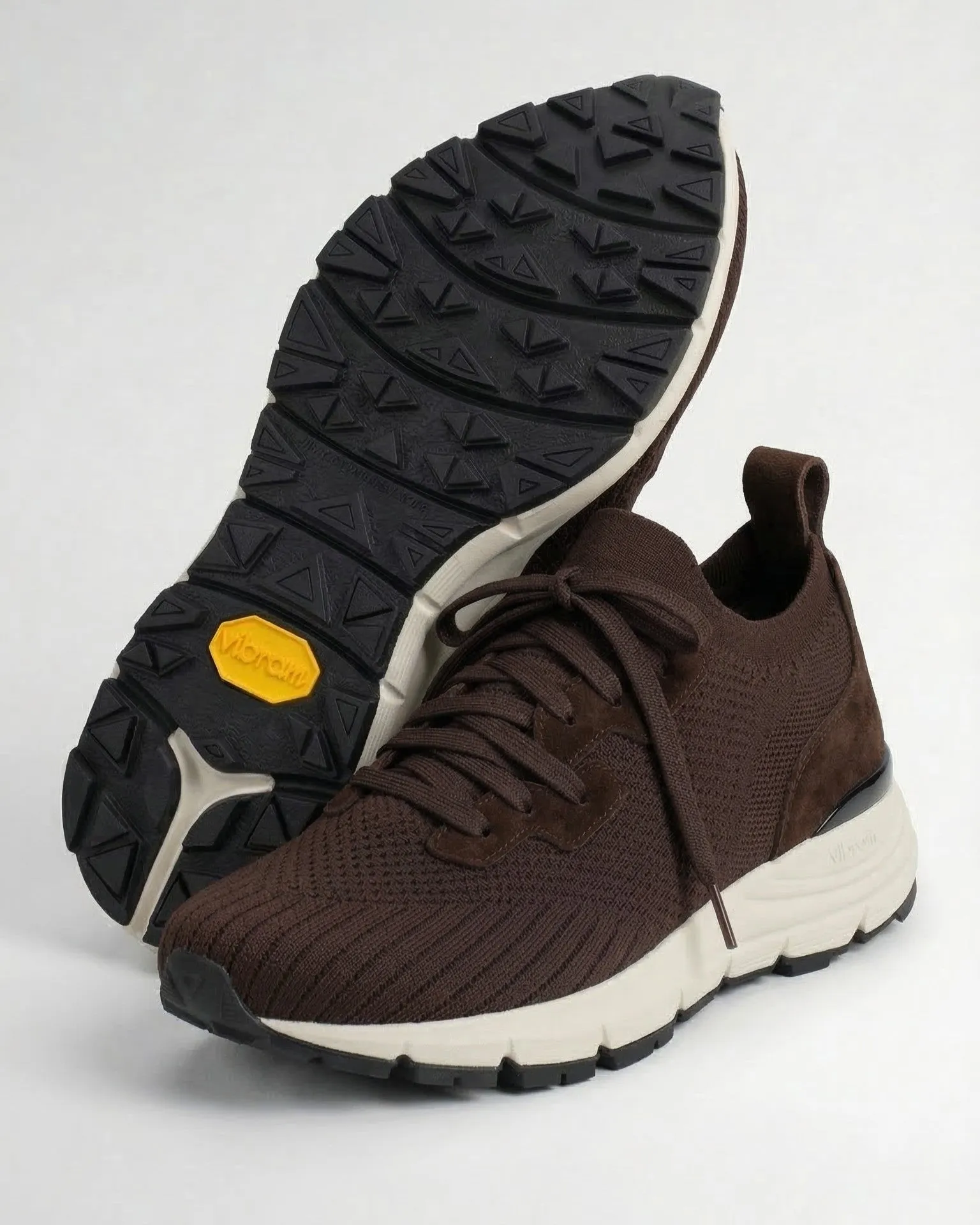 VEYON | Knitted Trainer - Brown Suede | Men's sold by ALLTRUEIST KNITWEAR product image thumbnail 2