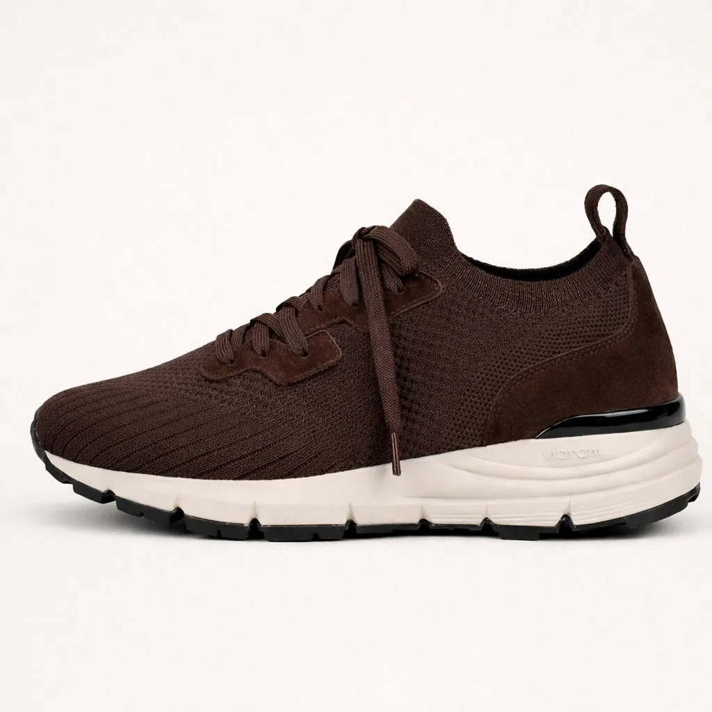 VEYON | Knitted Trainer - Brown Suede | Men's sold by ALLTRUEIST KNITWEAR