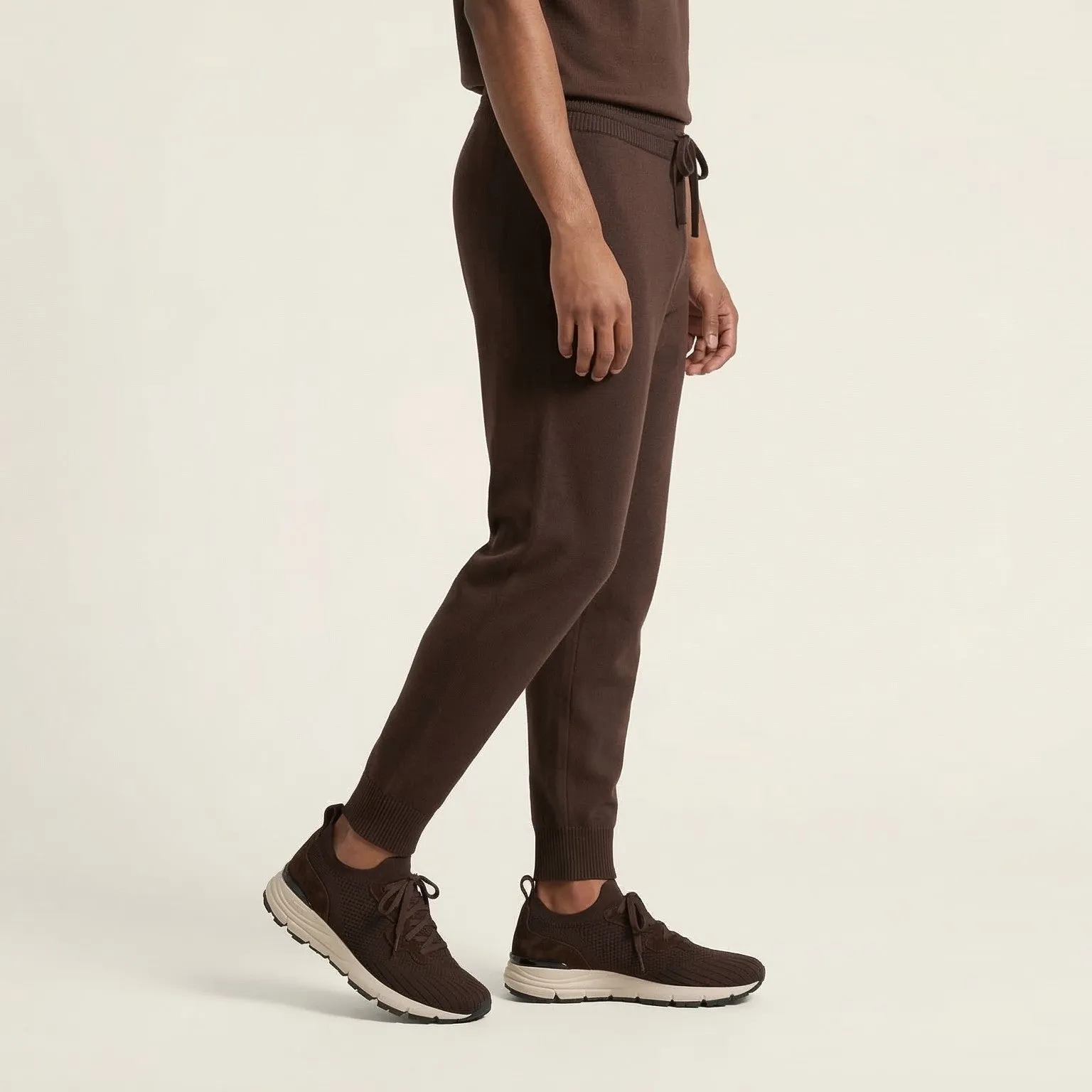 VEYON | Knitted Trainer - Brown Suede | Men's sold by ALLTRUEIST KNITWEAR product image thumbnail 3