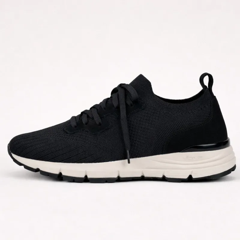 VEYON | Knitted Trainer - Black Suede | Men's made by ALLTRUEIST KNITWEAR