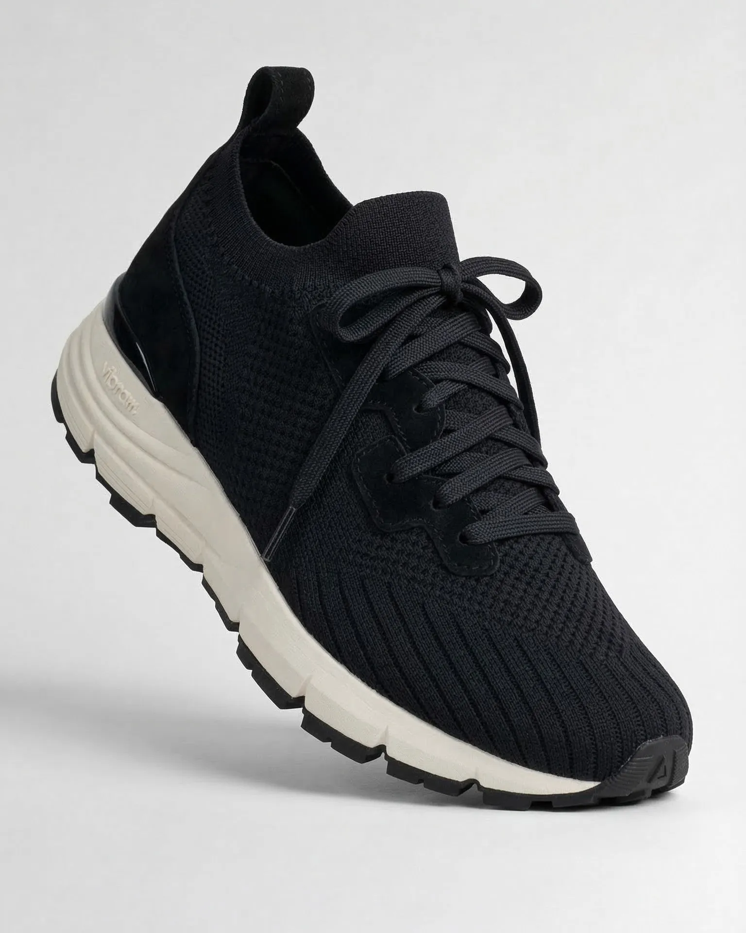 VEYON | Knitted Trainer - Black Suede | Men's sold by ALLTRUEIST KNITWEAR product image thumbnail 5