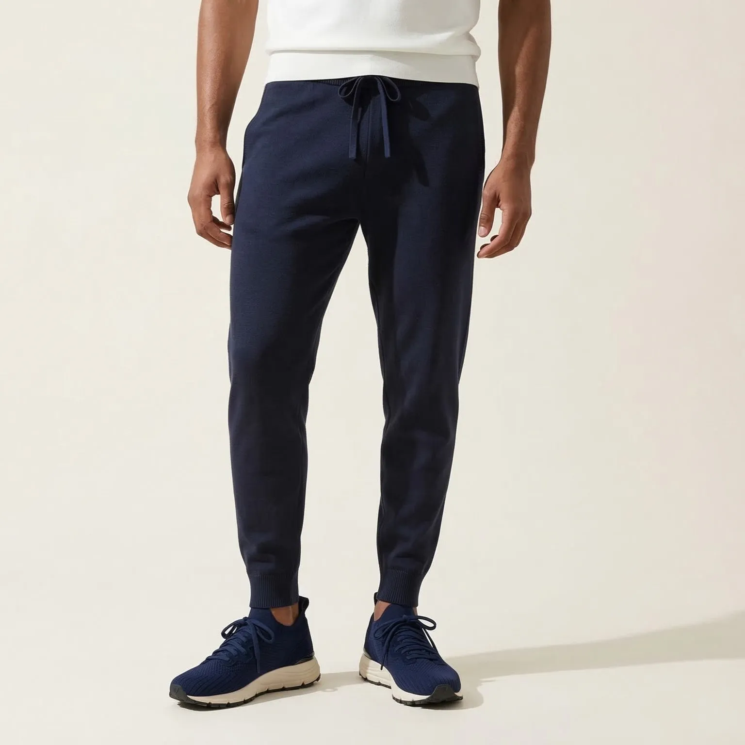 VEYON | Knitted Trainer - Navy Suede | Men's sold by ALLTRUEIST KNITWEAR product image thumbnail 4