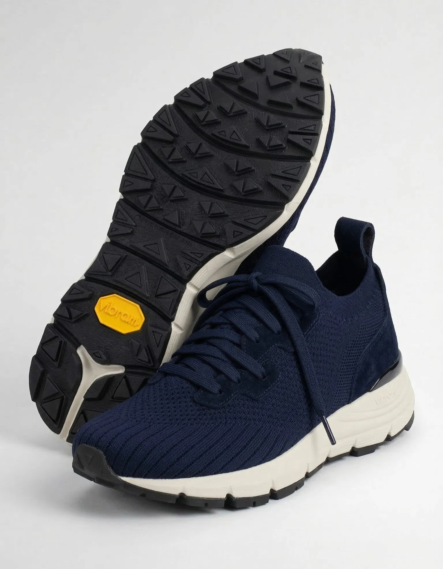 VEYON | Knitted Trainer - Navy Suede | Men's sold by ALLTRUEIST KNITWEAR product image thumbnail 5