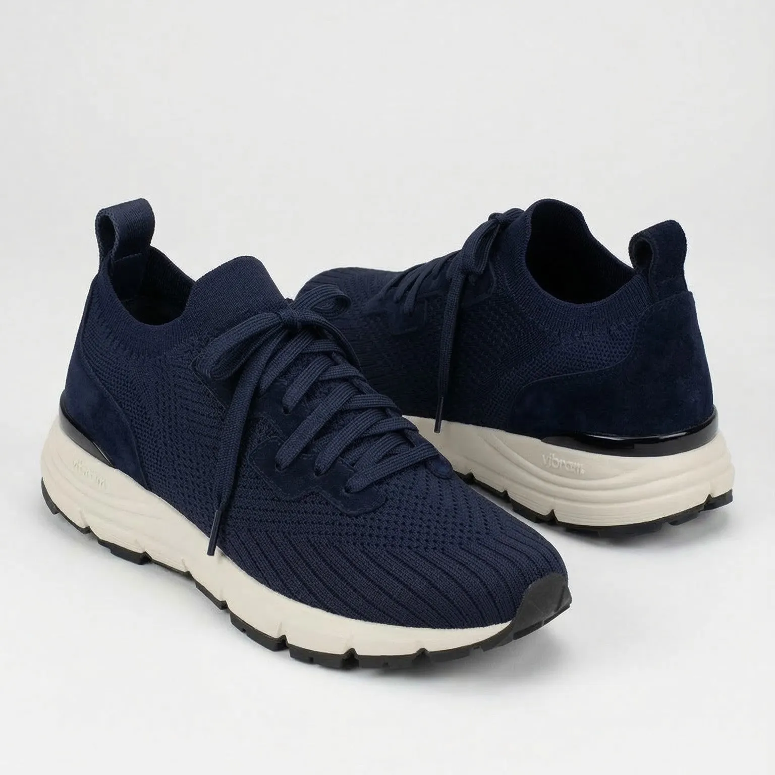 VEYON | Knitted Trainer - Navy Suede | Men's sold by ALLTRUEIST KNITWEAR product image thumbnail 3