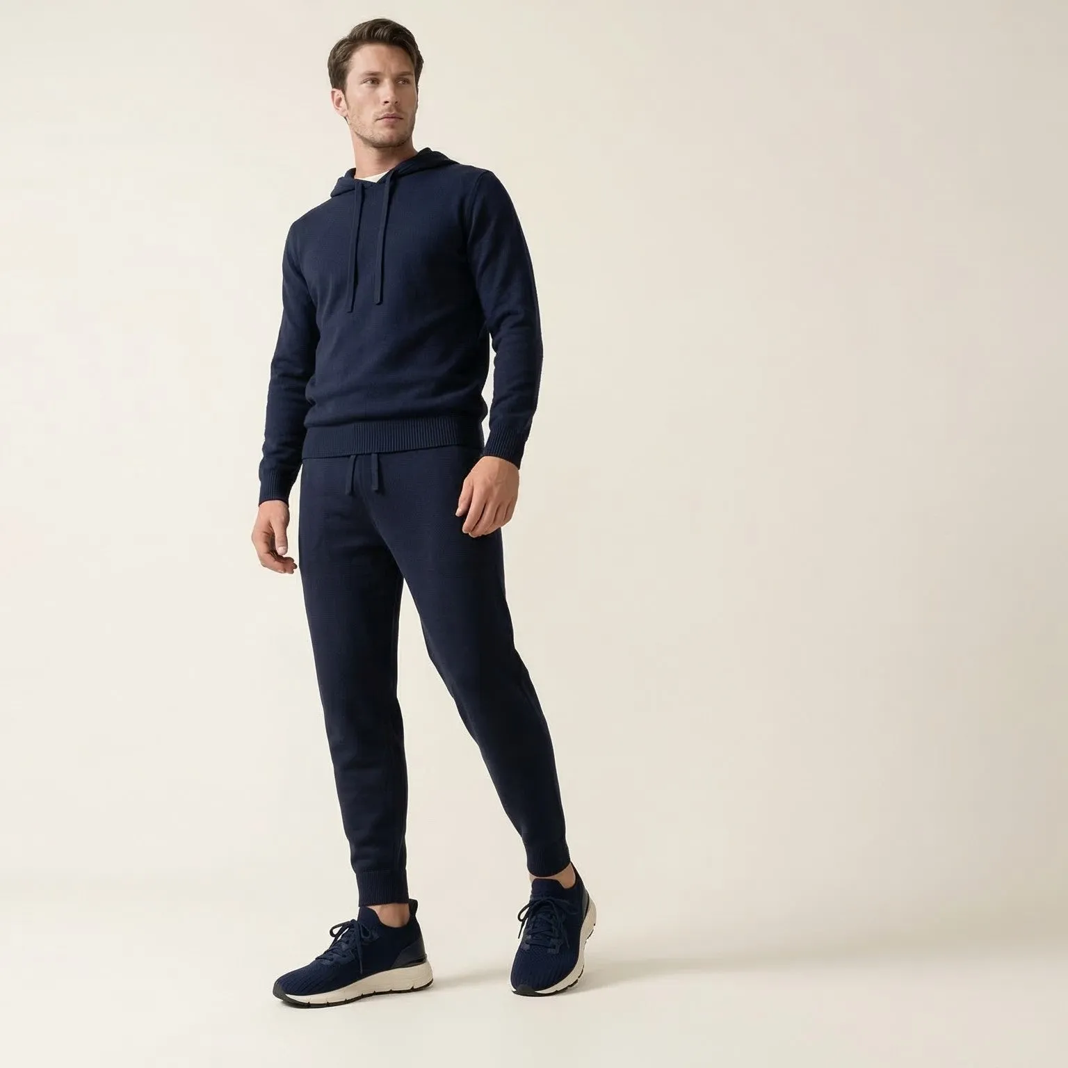 VEYON | Knitted Trainer - Navy Nappa | Men's sold by ALLTRUEIST KNITWEAR product image thumbnail 3