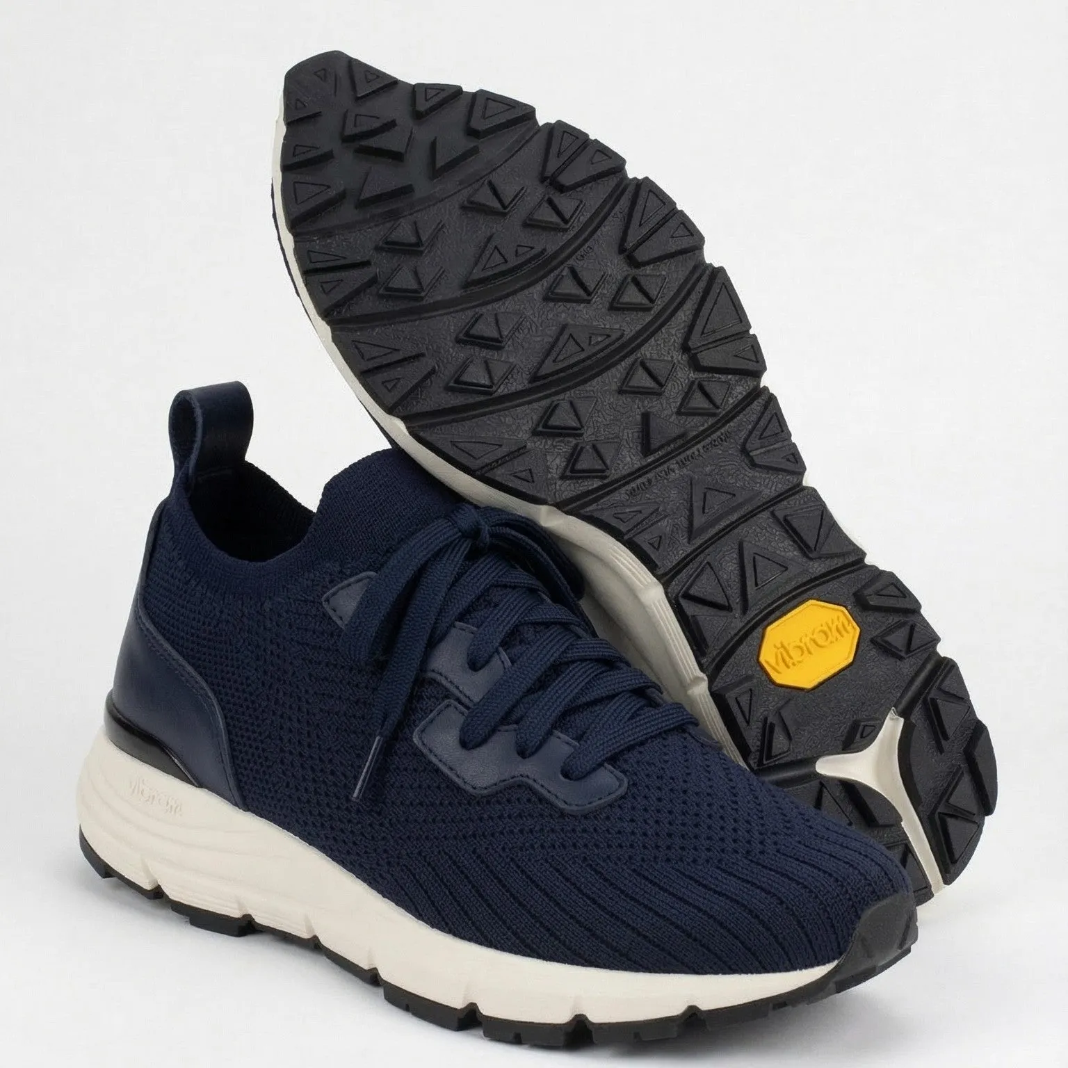 VEYON | Knitted Trainer - Navy Nappa | Men's sold by ALLTRUEIST KNITWEAR product image thumbnail 4