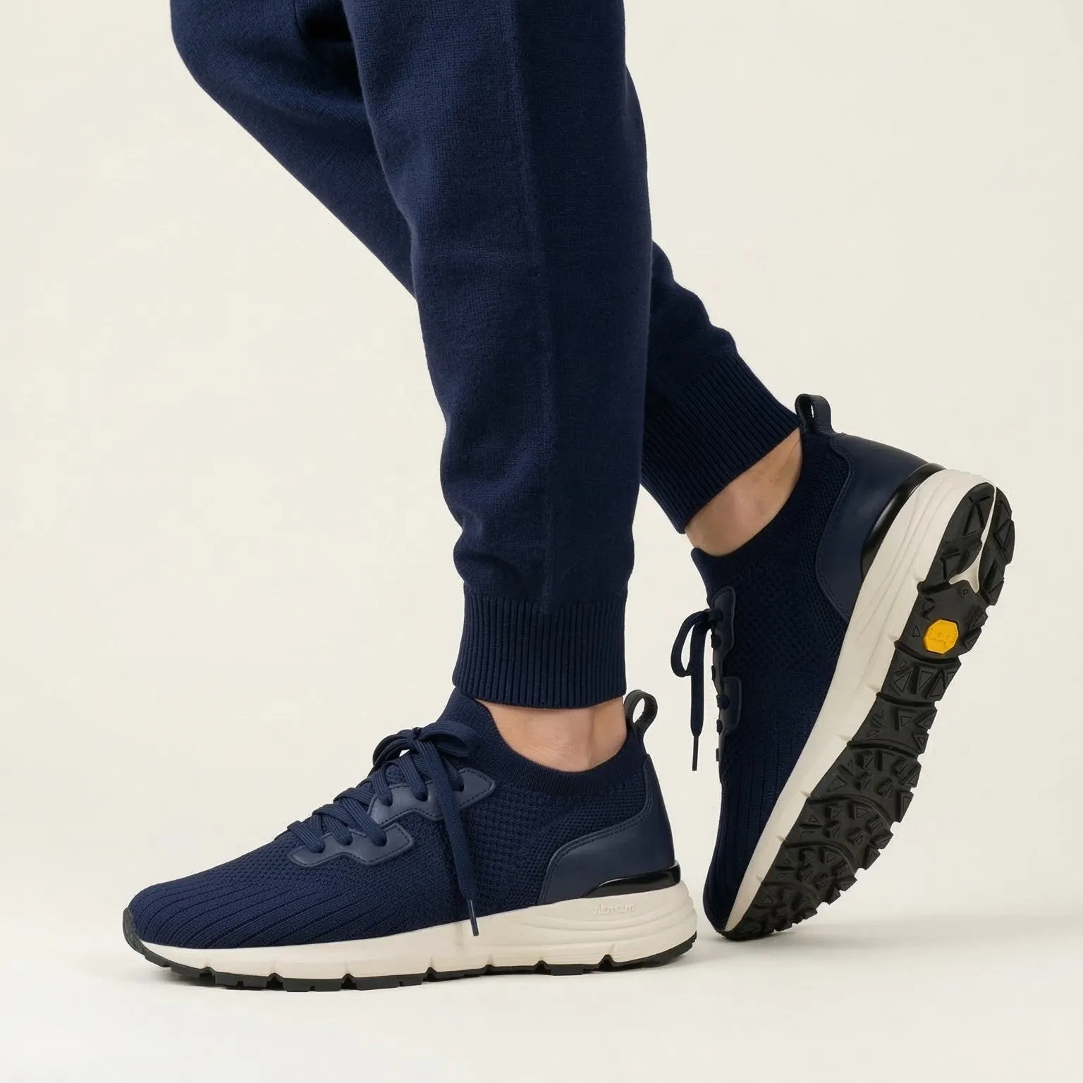 VEYON | Knitted Trainer - Navy Nappa | Men's sold by ALLTRUEIST KNITWEAR product image thumbnail 2