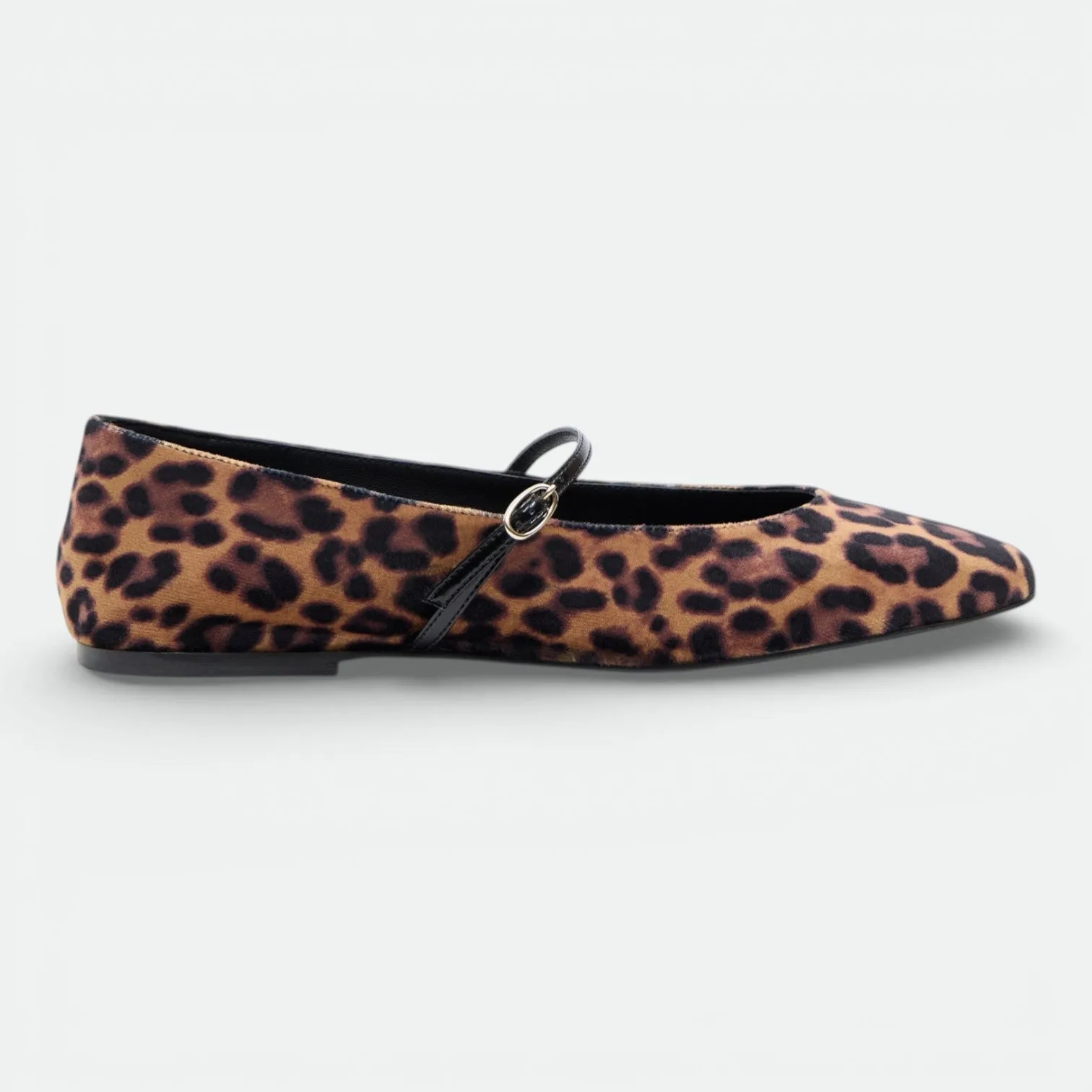 MINA | Velvet Leopard - Mary Jane Ballerina Flats sold by ALLTRUEIST KNITWEAR
