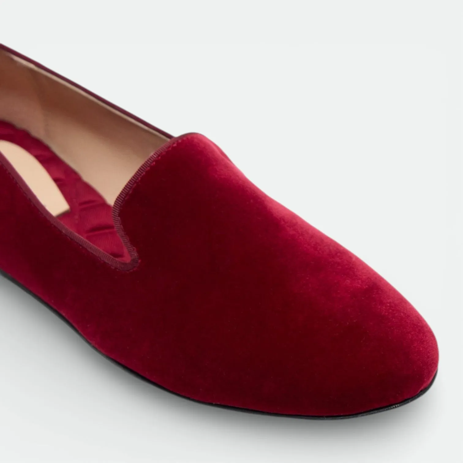 FRANCA | Velvet Deep Crimson - Loafer Slippers sold by ALLTRUEIST KNITWEAR product image thumbnail 3