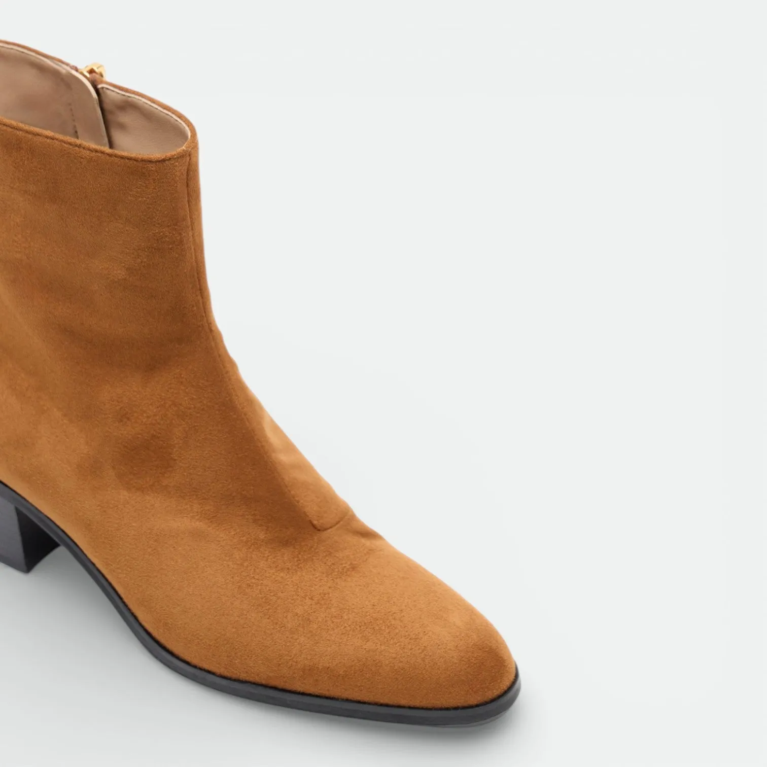 STEFFY | Cognac Suede Effect - Ankle Boots sold by ALLTRUEIST KNITWEAR product image thumbnail 3