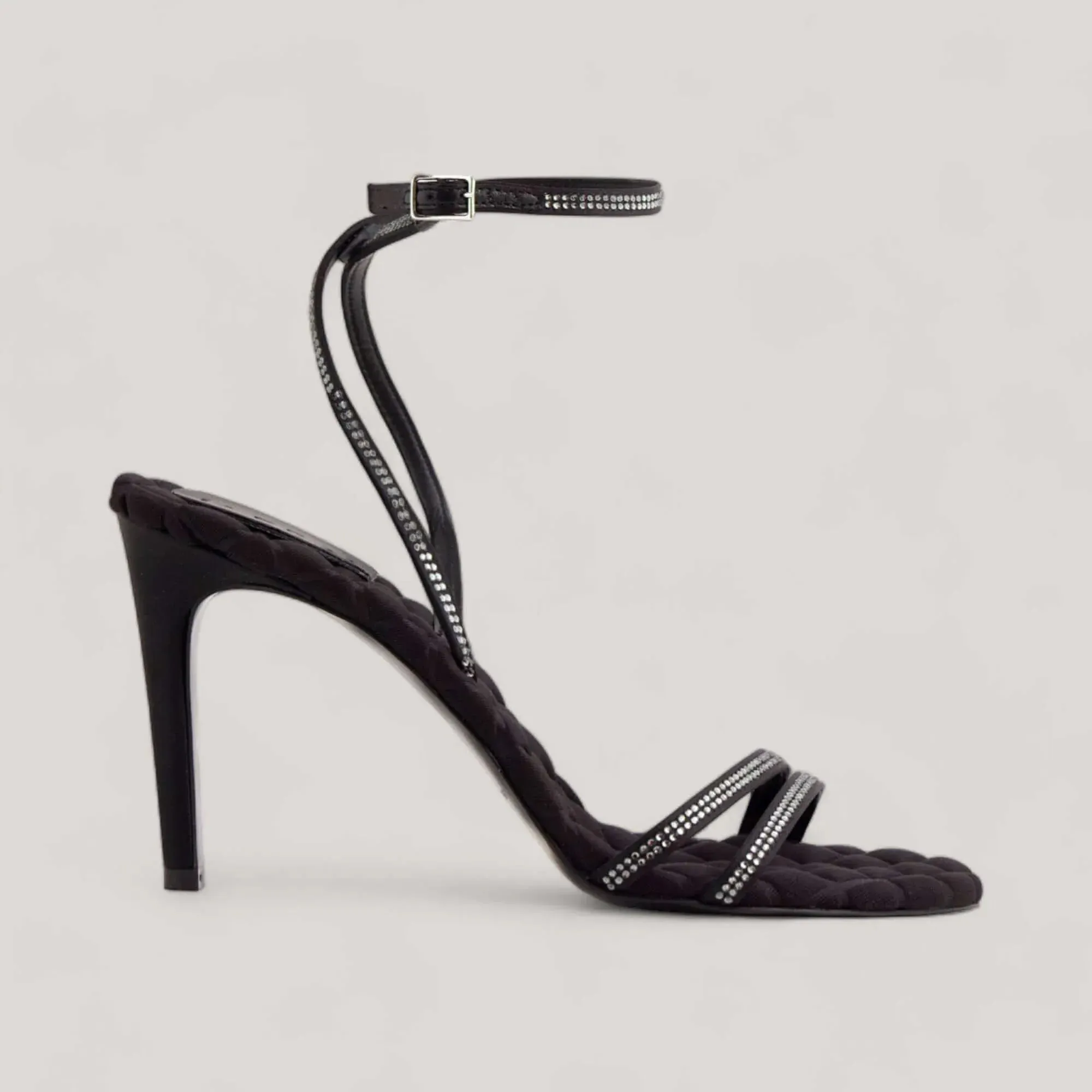 LUCIA | Black Crystal - Ankle Strap Sandals sold by ALLTRUEIST KNITWEAR