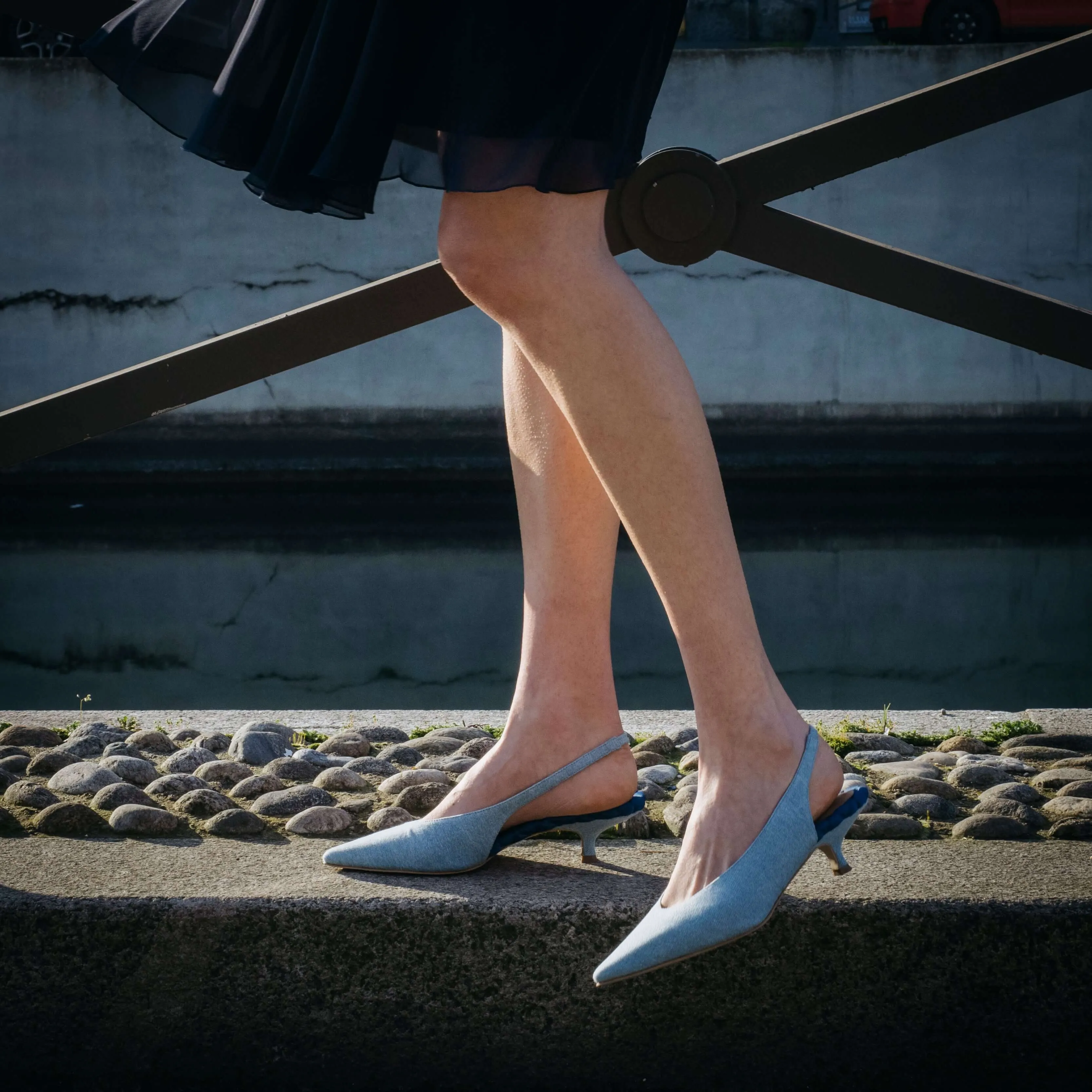 SILVANA | Blue Denim - Kitten Heel Pump sold by ALLTRUEIST KNITWEAR product image thumbnail 2