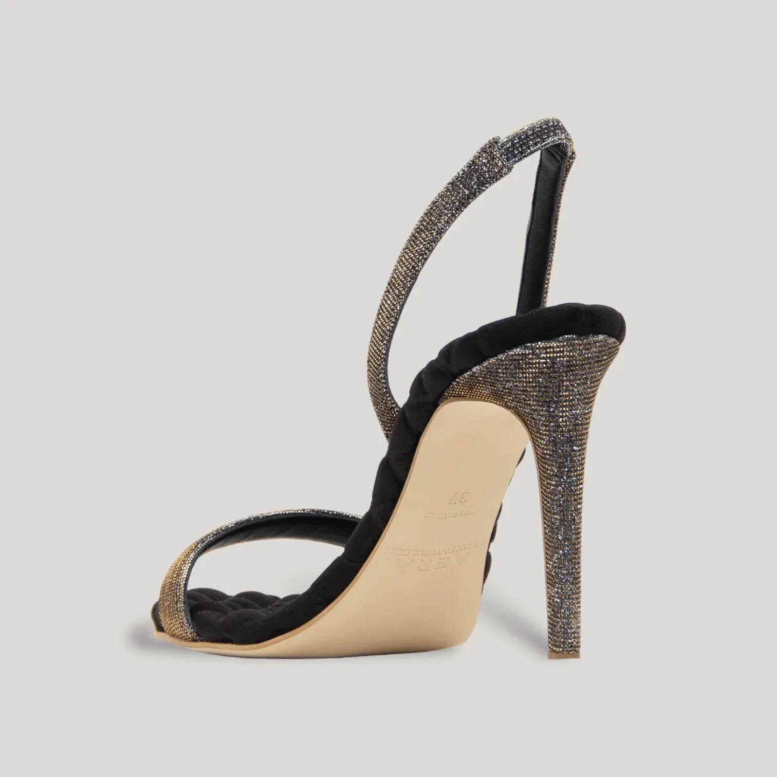 VIVIEN | Metallic Vegan Patent Slingback Sandals sold by ALLTRUEIST KNITWEAR product image thumbnail 2