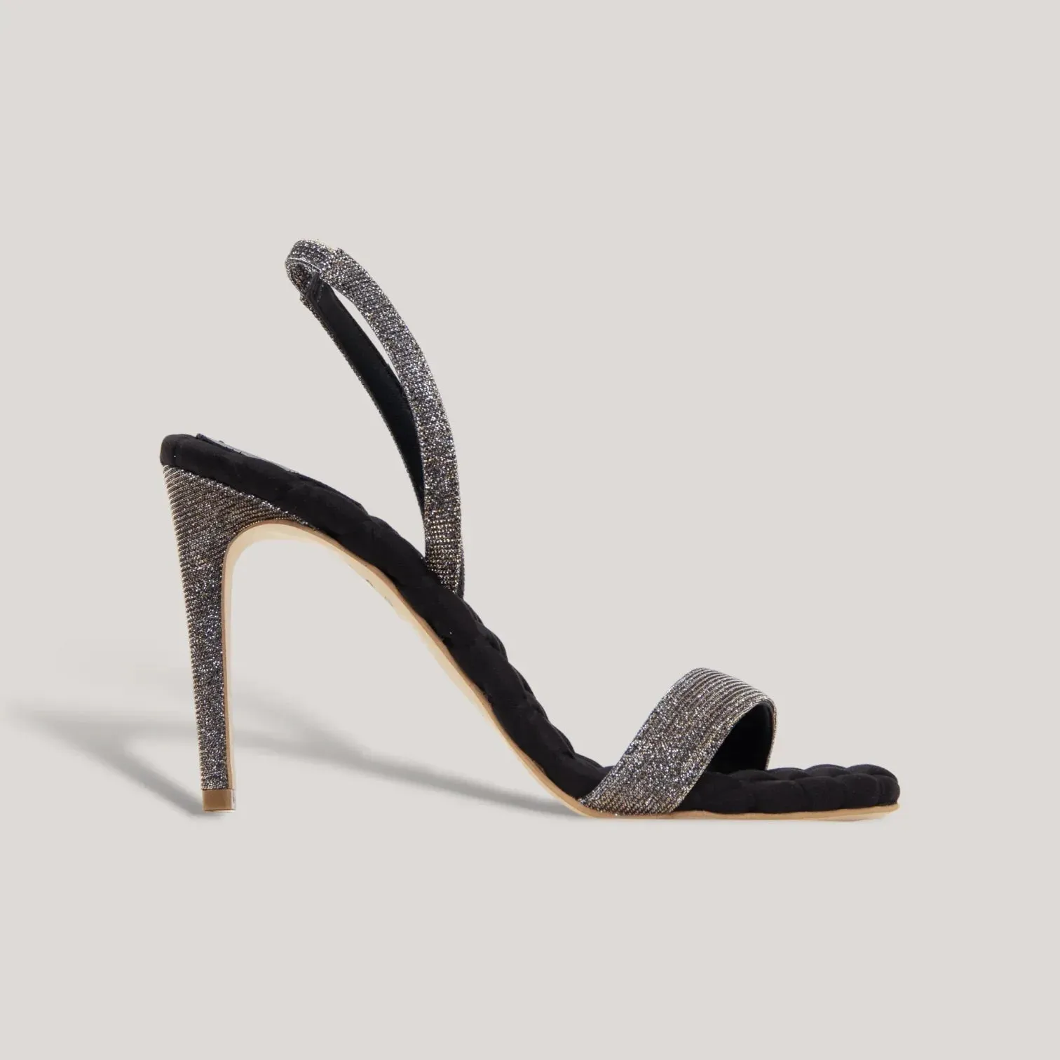 VIVIEN | Metallic Vegan Patent Slingback Sandals sold by ALLTRUEIST KNITWEAR