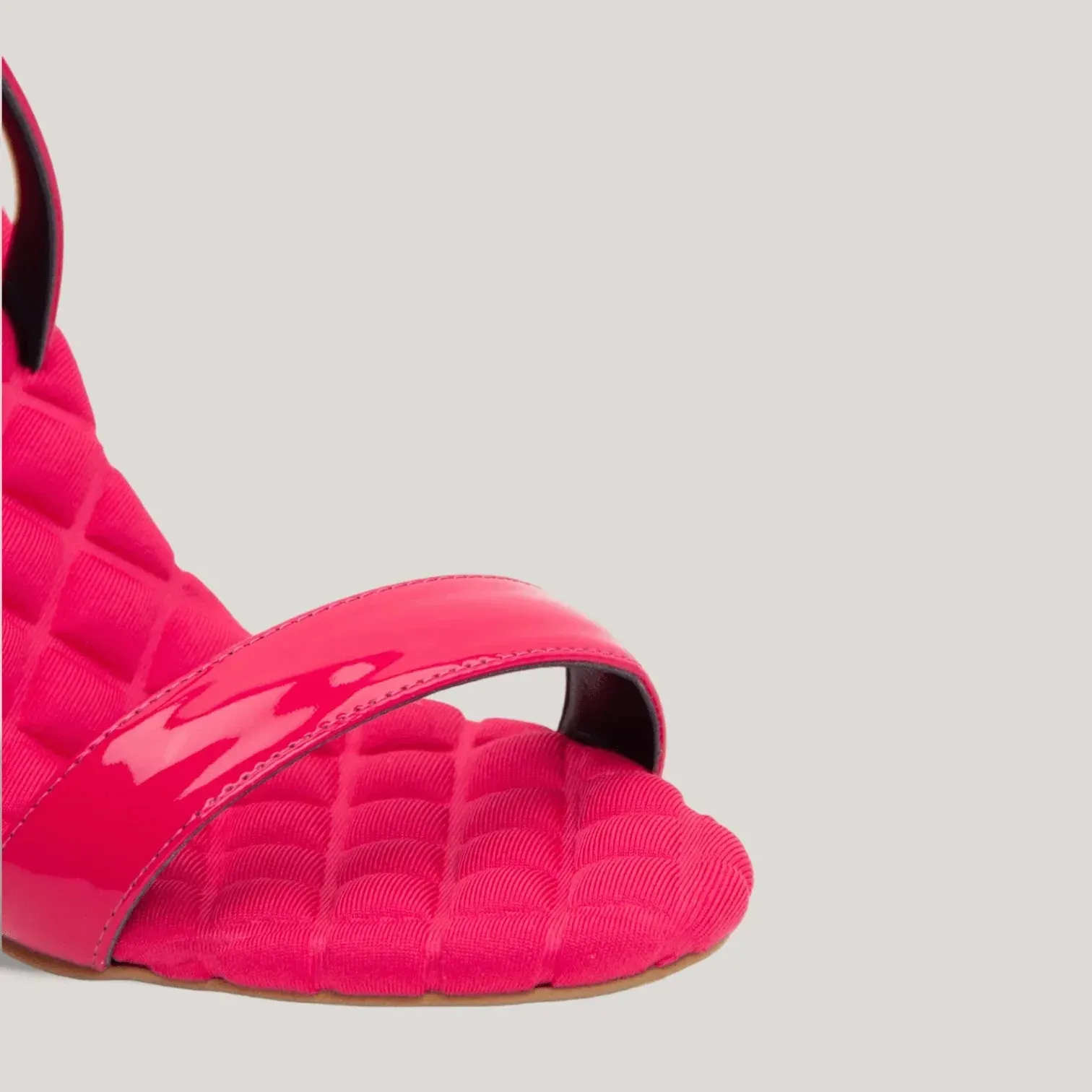 VIVIEN | Fuchsia Vegan Patent Slingback Sandals sold by ALLTRUEIST KNITWEAR product image thumbnail 2