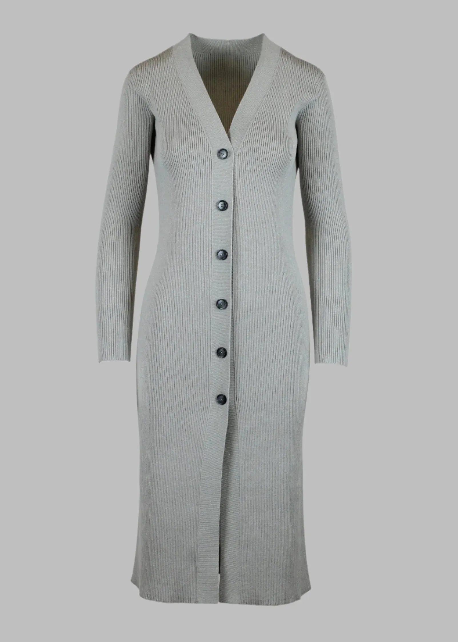HOLLY | Ecoviscose - Long Ribbed Cardigan sold by ALLTRUEIST KNITWEAR product image thumbnail 4