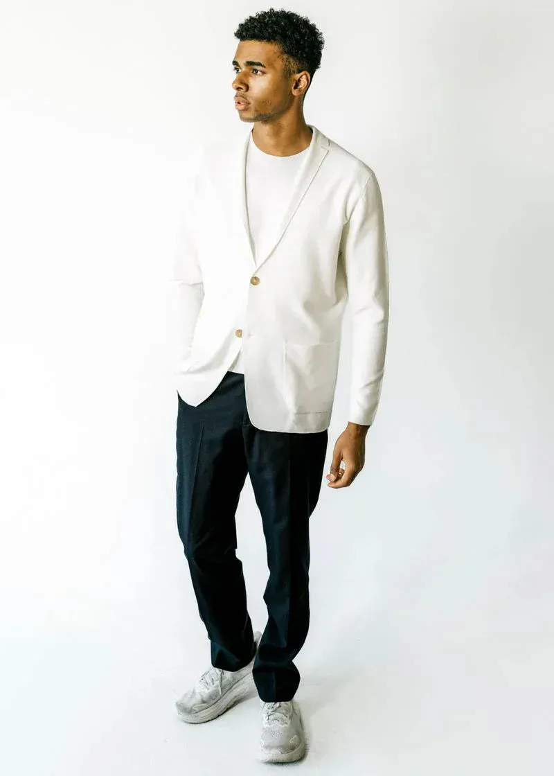 THOMAS | Ecoviscose Knitted Cardigan-Blazer sold by ALLTRUEIST KNITWEAR product image thumbnail 4