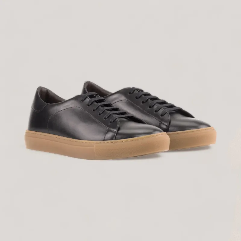 EON | Classic Vegan Sneakers - Black & Caramel Sole | Men's made by ALLTRUEIST KNITWEAR