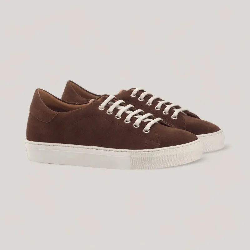 EON | Classic Vegan Sneakers - Brown Suede & Cognac | Men's made by ALLTRUEIST KNITWEAR