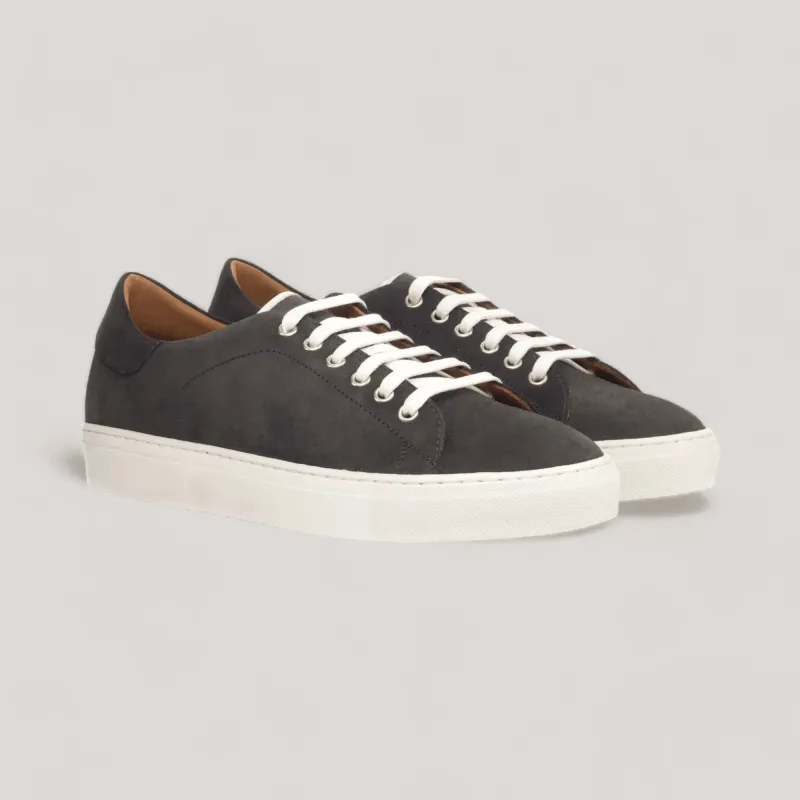 EON | Classic Vegan Sneakers - Grey Suede & White | Men's made by ALLTRUEIST KNITWEAR