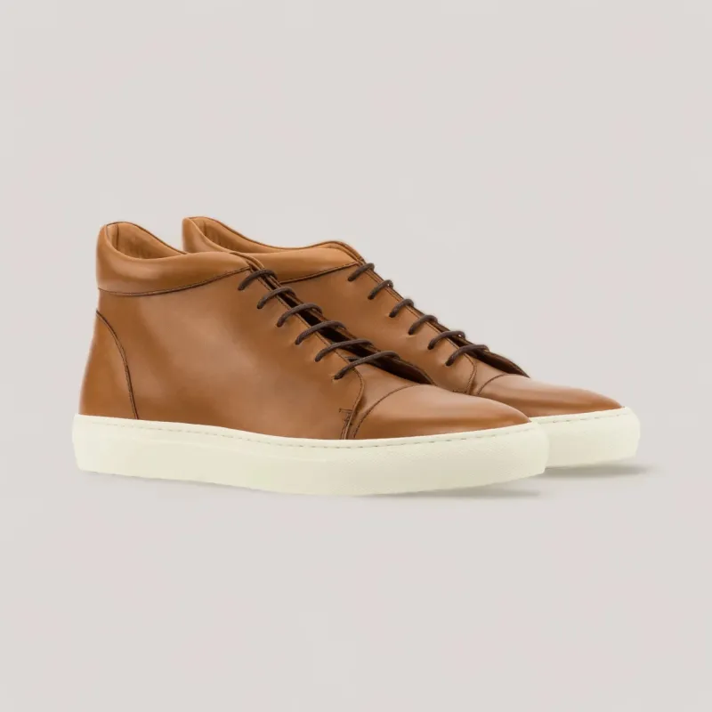 ZENITH | High Top Vegan Sneaker - Tan | Men's made by ALLTRUEIST KNITWEAR