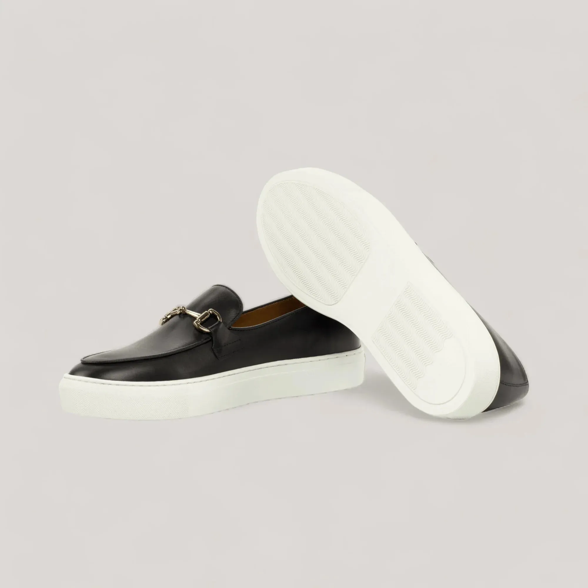ICARUS | Loafer Vegan Sneakers - Metal-Bit - Black & Silver | Men's sold by ALLTRUEIST KNITWEAR product image thumbnail 4