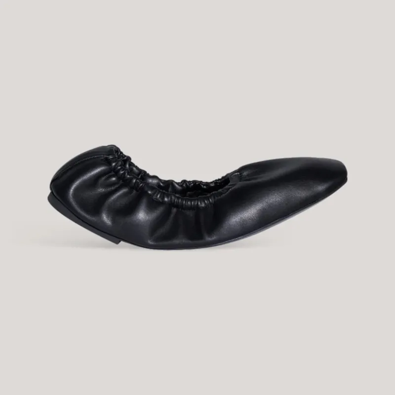 CARLA | Black Vegan Nappa - Ballet Flats made by AERA