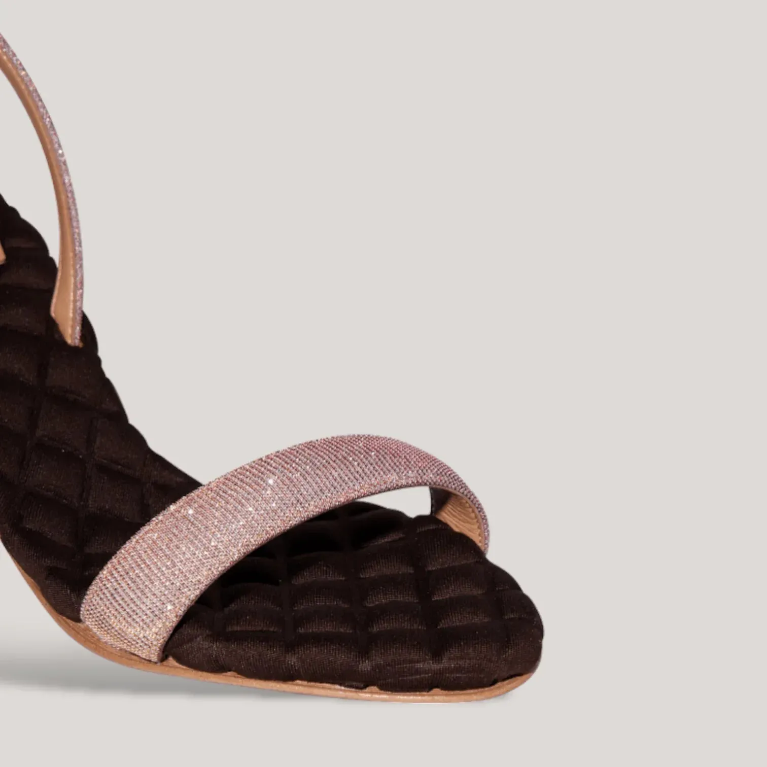 CLAUDIA | Pink Lurex - Slingback Sandals sold by ALLTRUEIST KNITWEAR product image thumbnail 2