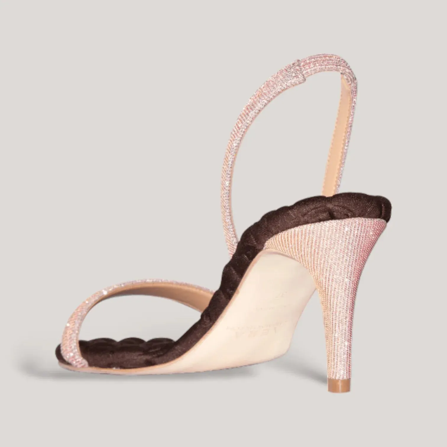 CLAUDIA | Pink Lurex - Slingback Sandals sold by ALLTRUEIST KNITWEAR product image thumbnail 3